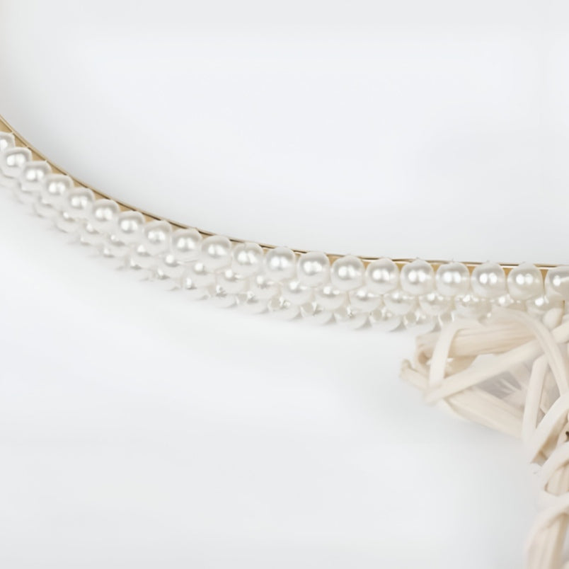 White Headband for Girls - Elegant Pearl Styling