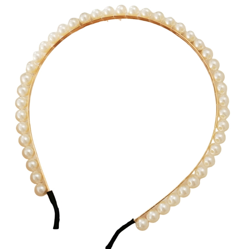 White Pearl Headband Hair Accessory for Girls - Perfect Gift