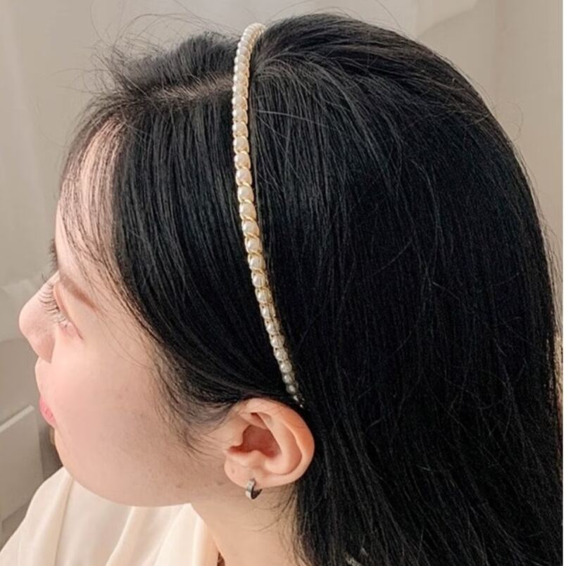 White Pearl Headband Hair Accessory for Girls - Perfect Gift