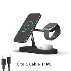 3-in-1 Wireless Charging Stand – Fast Charger for iPhone, Apple Watch & AirPods