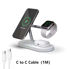 3-in-1 Wireless Charging Stand – Fast Charger for iPhone, Apple Watch & AirPods