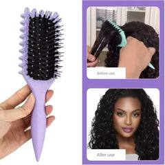 Women's Hollow Hair Comb – Multi-Functional Curly Hair Brush & Scalp Massager