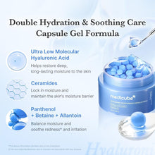 Medicube capsule gel moisturizing cream jar with blue hyaluronic acid capsules