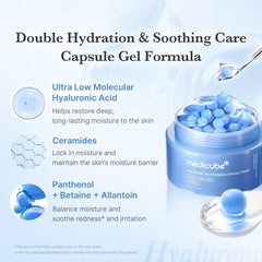 medicube Capsule Cream with Hyaluronic Acid | 120H Lasting Hydration, Barrier Care, Calming Daily Facial Moisturizer | Panthenol & Ceramides | Korean Skincare, 1.94 oz