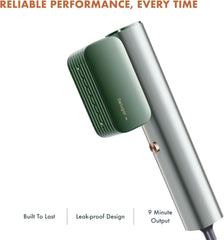 Nesugar G3 Steamer for Clothes Portable Travel Steamer, Fashion Handheld Garment Steamer, 340g Light, 15s Fast Heat-up, Light Mini Steam Iron for travel and home (1 Year Warranty, UK plug) (Green)