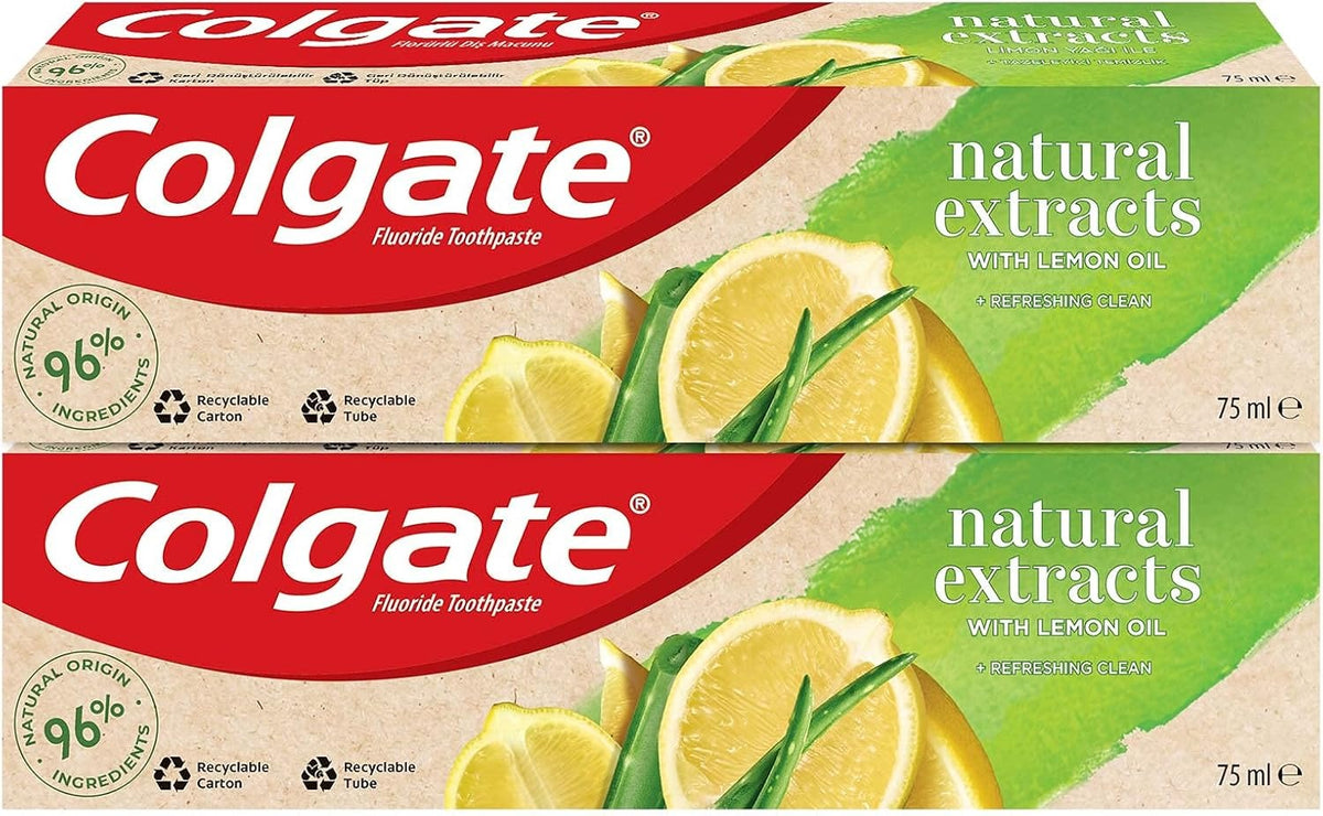 Colgate Natural Extracts Ultimate Fresh With Lemon And Aloe Vera Toothpaste 75Ml Pack Of 2