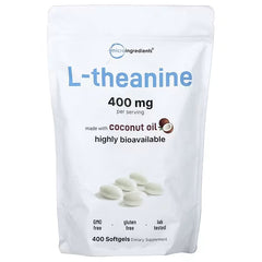 Micro Ingredients, L-Theanine, 400 Capsules (200 mg per Capsule)