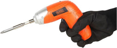 Black & Decker 3.6V Li-Ion Cordless Power Screwdriver Kit with 10 Pieces Bitset , Orange/Black - KC3610-B5, 2 Years Warranty