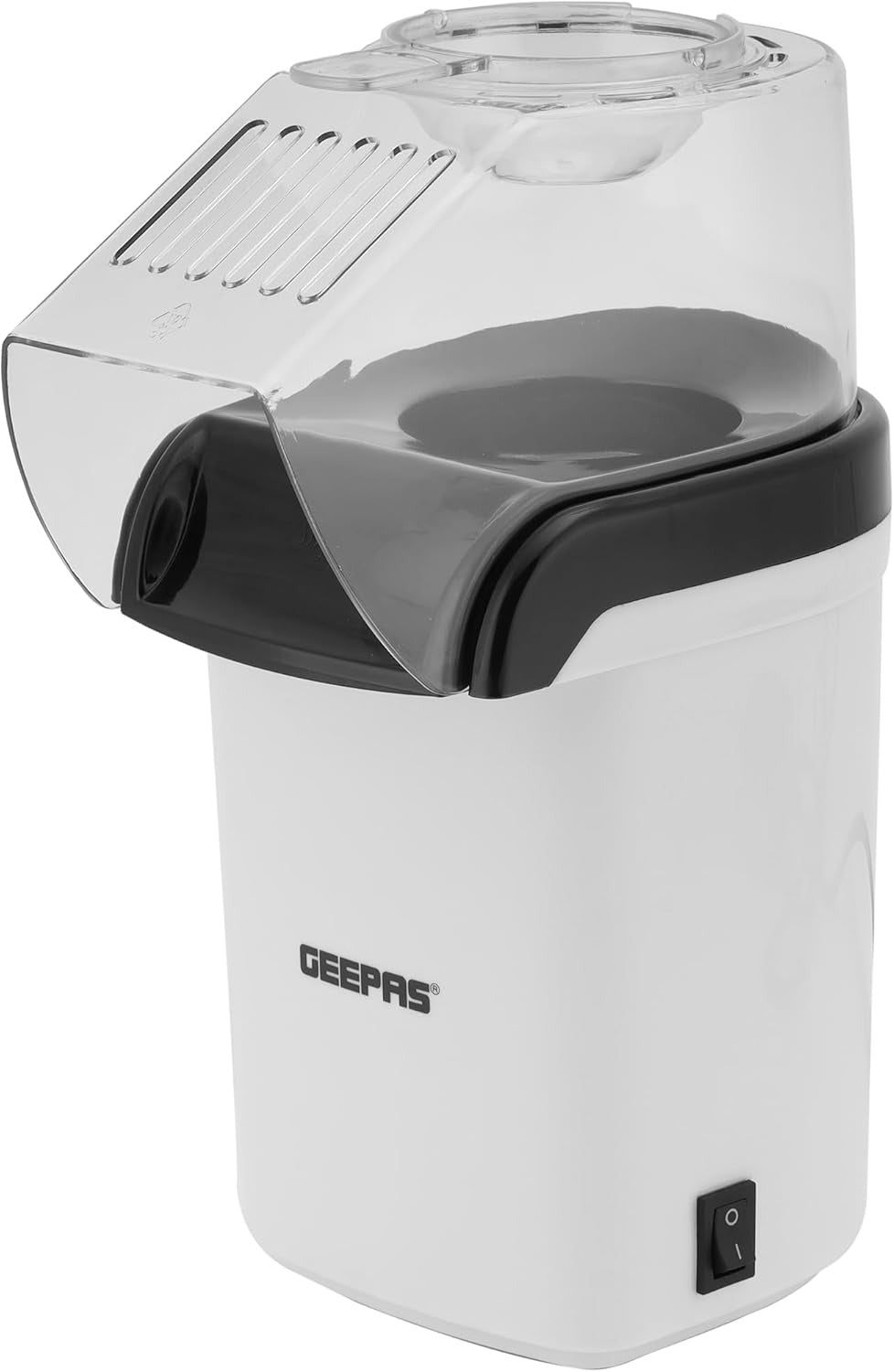 Geepas 1200W Electric Popcorn Maker – Makes Hot, Fresh, Healthy And Fat-Free Theater Style Popcorn Anytime - On/Off Switch, Attractive Design, Oil-Free Popcorn Popper - 2 Years Warranty