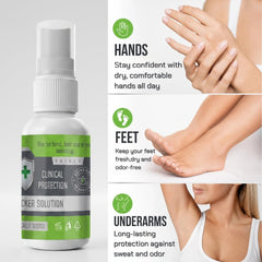 No Sweat Anti-Perspirant Spray 50ML -Strong Protection For Excessive Perspiration.Effective Up To 7 Days Of - Can be Used For Hand-Foot-Armpit.Packaging May Vary By Country