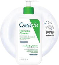 CeraVe Hydrating Cleanser bottle with green pump, white and green label