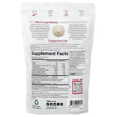 Micro Ingredients, Creatine Monohydrate For Women, Lemon & Raspberry, 1.1 lb (500 g)