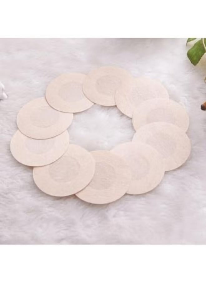 Disposable Anti-Bump & Anti-Exposure Nipple Patches - Skin Color Round (10-Pack)
