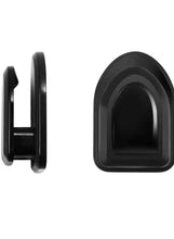 Black car-mounted mini adhesive hook organizer clip, two-piece design