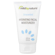 Unscented hydrating facial moisturizer tube, 4.5 fl oz, white cap, blue labeling