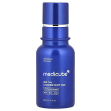 Medicube Exosome Shot 7500 serum bottle, blue, 30 ml, pump cap