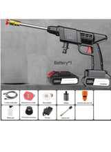 12V high-pressure car wash water gun kit, black sprayer with two battery packs