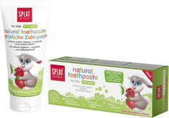 Kids natural toothpaste for ages 2–6, Wild Strawberry–Cherry, white tube and box