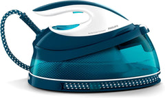 Philips PerfectCare 7000 Series Steam Generator Iron - 2850W, 170g/min Continuous Steam, 650g Steam Boost, 1.5L, OptimalTEMP Technology, Louros Blue - PSG7300/26