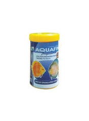 Aquafin Discus granulated fish food jar with yellow lid