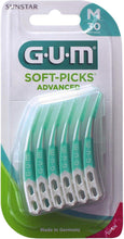 GUM Soft-Picks Advanced flexible dental picks in blister pack, 30 count, mint green