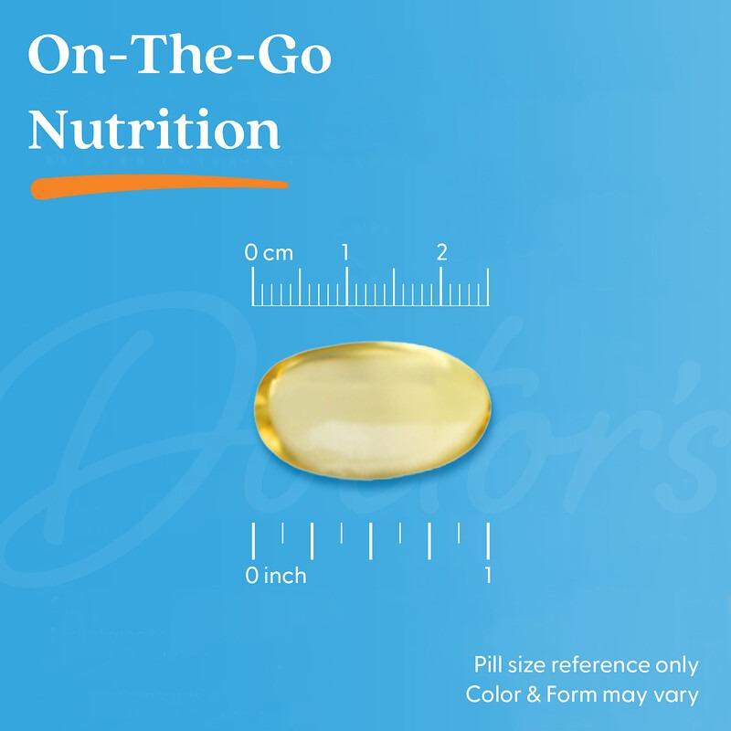Golden omega 3 fish oil softgel capsule, oval yellow
