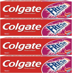 Colgate Fresh Confidence Xtreme Red Toothpaste Value Pack, 4 x 75 ml