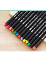 0.4mm fineliner color pens, assorted tips with bright cap colors