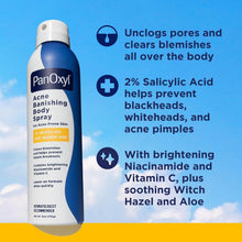 PanOxyl acne banishing body spray with 2% salicylic acid, brightening niacinamide and vitamin C