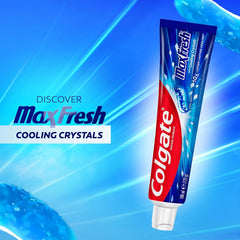 Colgate Toothpaste Max Fresh Cool Mint, Blue Gel Toothpaste, with Cooling Crystals, 6x75 ml, 6 Pack