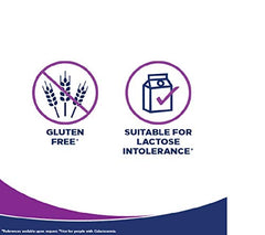 Ensure Max Protein shake milk chocolate label icons showing Gluten Free and Suitable for Lactose Intolerance