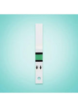 Single blood glucose test strip with colored sensor pads