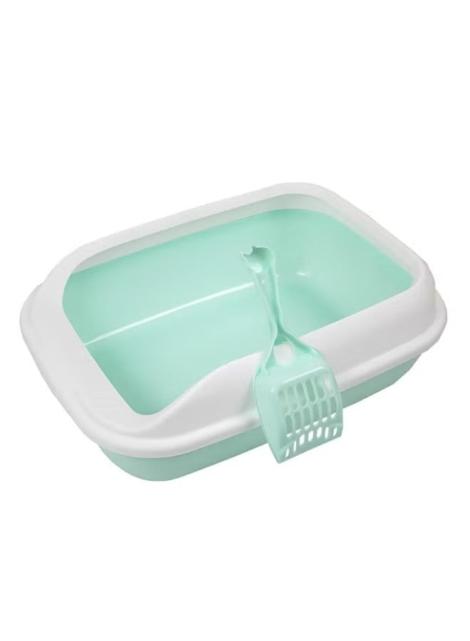 Pado Cat Litter Tray Normal with Scoop – Green (49 × 36 × 17cm)