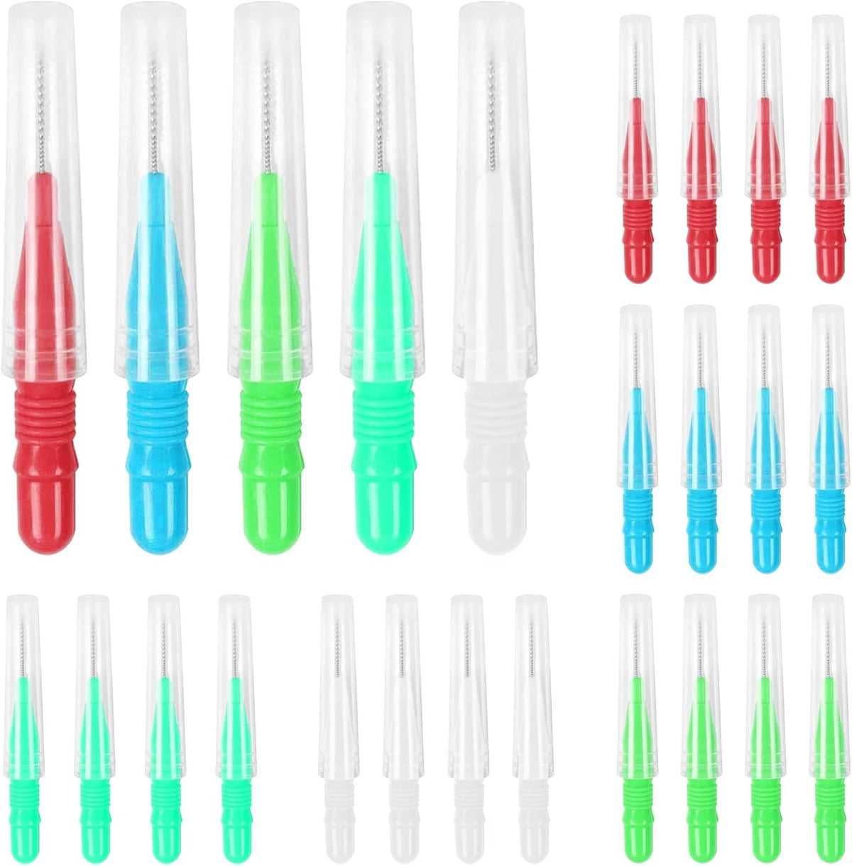 25 PCS Interdental Brushes, Multicolored Dental Hygiene Brushes Toothpicks Interdental Brush Braces Cleaner Tooth Flossing Brushes Braces Brushes Soft Dental Picks Easypick Flosser Toothpicks Cleaners
