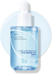 ISNTREE Ultra-Low Molecular Hyaluronic Acid Serum 1.69 fl.oz | Vegan Korean Skincare | 14-Complex Hyaluronic Acid | Deep Hydration | Lightweight & Fast-Absorbing