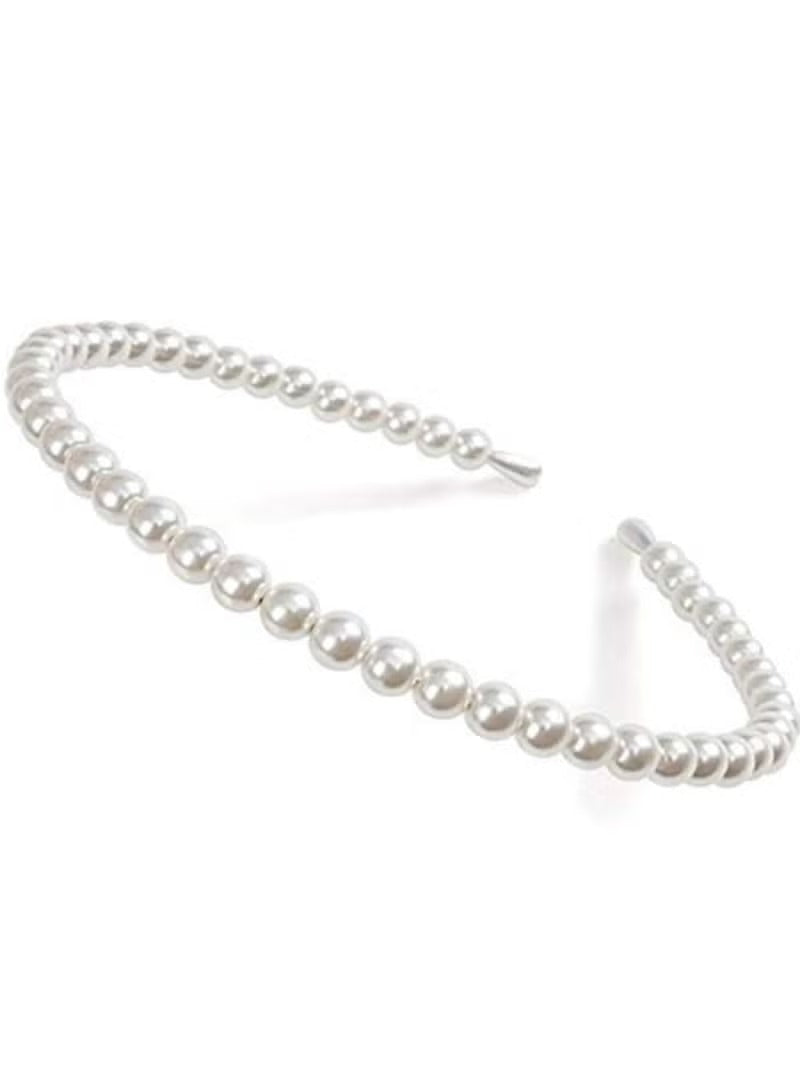 Huitich Pearl Headband for Girls Elegant Accessory