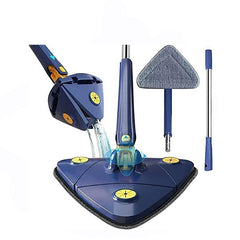 Huitich adjustable 360 rotating cleaning mop with triangular mop head and removable handle parts
