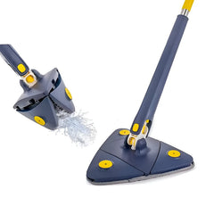 Huitich adjustable 360 rotating cleaning mop with blue triangular mop head and water spray feature