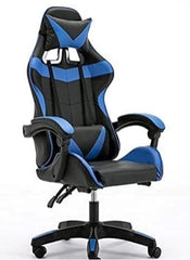 Huitich adjustable gaming chair with headrest in black and blue ergonomic design with armrests