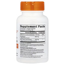 Glutathione + Milk Thistle supplement bottle back, Supplement Facts label