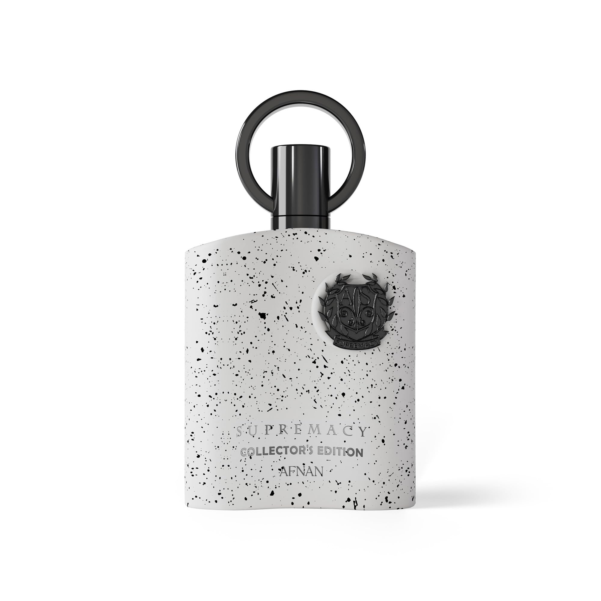 Buy Afnan Supremacy perfume online white speckled bottle with black cap and collector's edition label