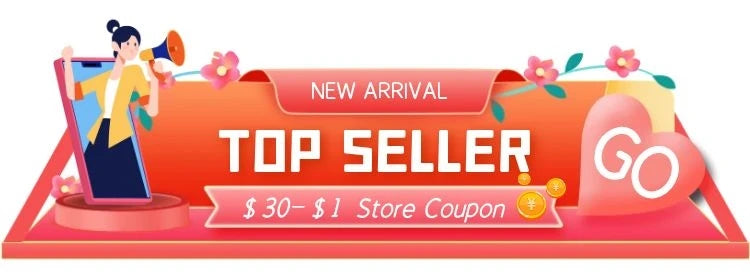 Mumzar promo banner Top Seller with megaphone coupon and GO button promoting iPhone 5 series LCD screen replacement