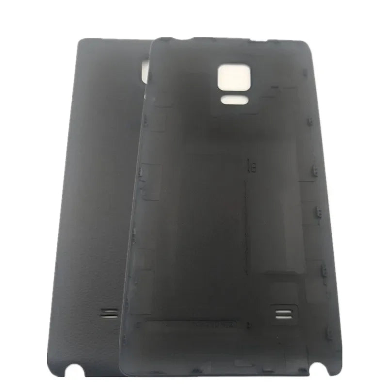 Samsung Galaxy Note Edge back cover replacement in matte black showing two rear housing panels with camera cutouts