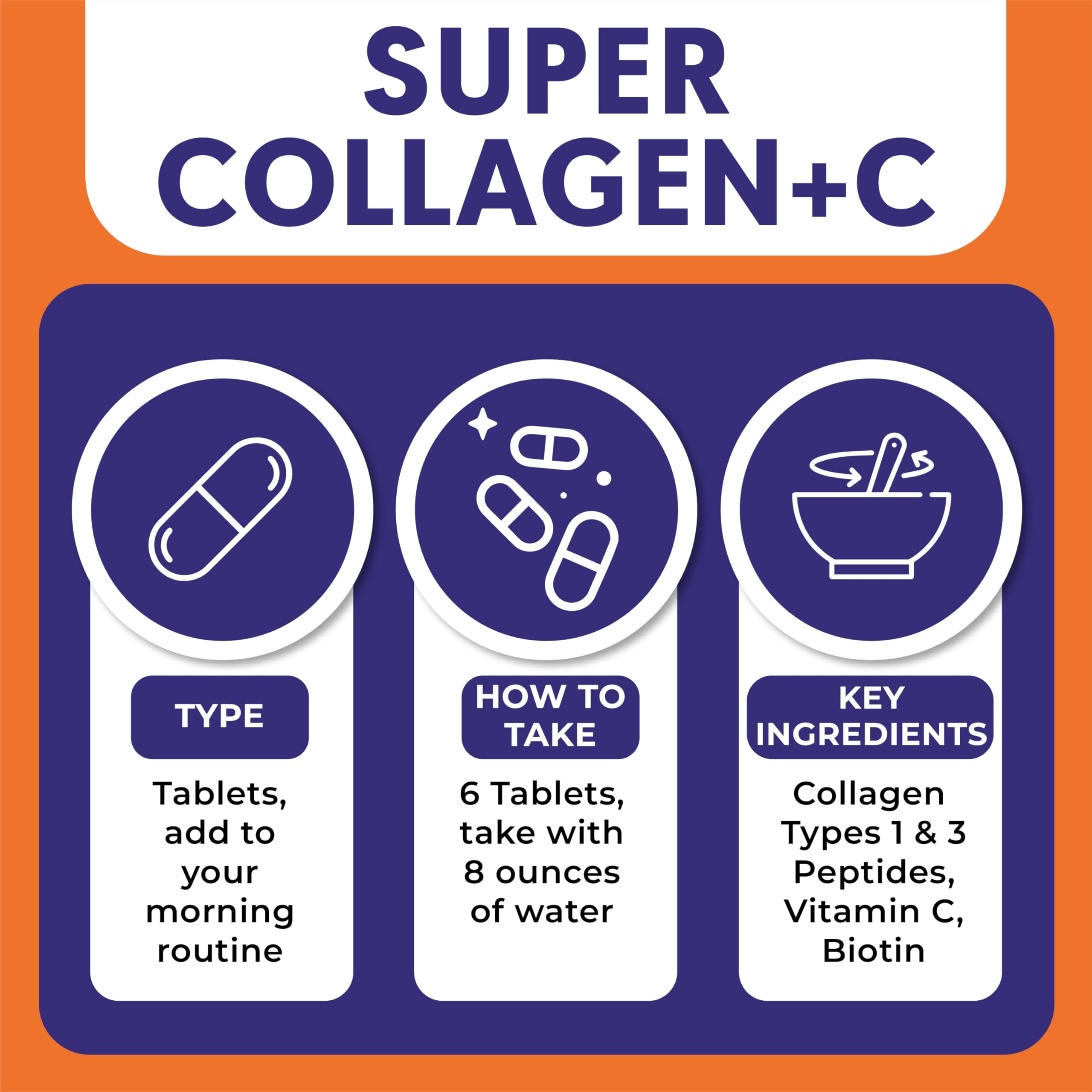 aitnaturals Super Collagen C label with tablet type, dosage instructions and ingredients hydrolyzed collagen tablets UAE