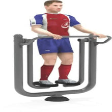 U-shaped air walker fitness trainer shown close-up with handlebars and foot deck