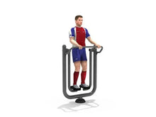 U-shaped air walker fitness trainer with side handrails and foot platform