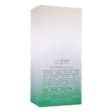 Ajmal Raindrops eau de parfum box back with ingredients and volume details