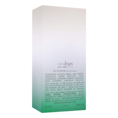 Ajmal Raindrops perfume for women Eau de Parfum bottle with light green gradient packaging