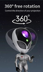 Huitich alien shape galaxy star projector lamp with 360 degree free rotation and night light projection