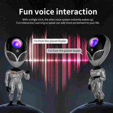 Pair of alien star projector lamps with purple glowing eyes on each side.